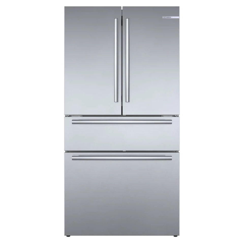 BOSCH 800 Series French Door Bottom Mount Refrigerator 36'' Easy clean stainless steel